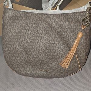 Michael Kors Dark Brown Hobo Bag with Tassel